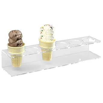 Amazon.com: 6 Slot Modern Clear Acrylic Ice Cream Cone ...