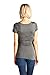 LaClef Women's Crossover V Neck Short Sleeve Nursing Breastfeeding Tops (Medium, Charcoal)