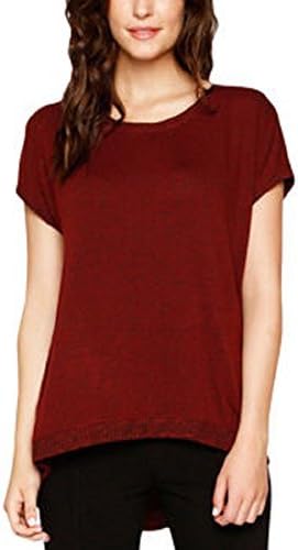 Matty M Ladies Sweater with Zippered Back-Merlot, Medium