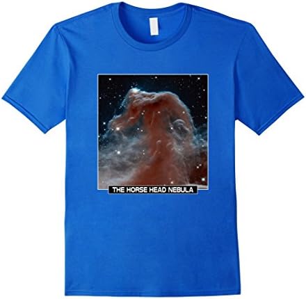 Men's Horse Head Nebula Hubble Telescope Pictures Astronomy TShirt XL Royal Blue