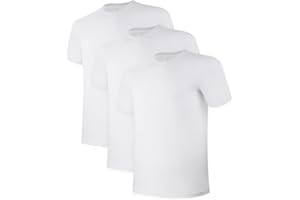 BAMBOO COOL Men's Undershirt Moisture-Wicking T-Shirts Stretch Crewneck Soft Tees for Men,3 Pack