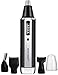 Sportsman Nose Hair Trimmer, Professional Ear Hair Trimmer/Beard Trimmer/Sideburns Trimmer/Eyebrow Trimmer 4 in 1 Rechargeable Stainless Steel Waterproof Blade Personal Trimmer Kit for Men and Women