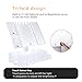 VICOODA Makeup Vanity Mirror with 21 Led Lights/Lighted Makeup Mirror with Acrylic Makeup Organizer, Touch Screen Dimming, Trifold 3X 5X Magnification Sections, Dual Power Supply, 180 Rotation
