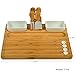 Picnic at Ascot Large Bamboo Cheese Board/Charcuterie Platter with 4 Stainless Steel Tools, 2 Ceramic Trays & Cheese Markers -16