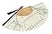 OMyTea Folding Hand Fan for Women - with a Fabric Sleeve for Protection - Chinese/Japanese Vintage Retro Style for Wedding, Dancing, Church, Party, Gifts (White)