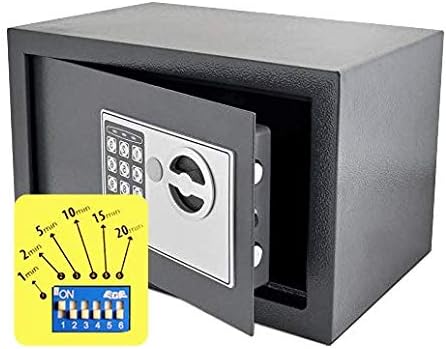Genie Hand - Time Delay Safe - B-Class Lock - Anti Bounce Technology, Black, Medium - Depository