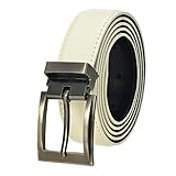 Faux Leather Belt with Nickel Buckle - Off-White 44