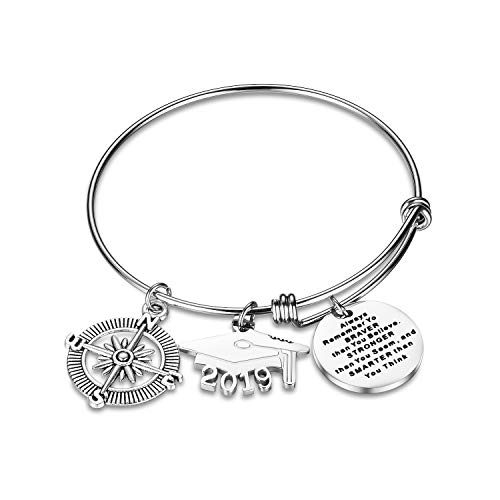 Udobuy Graduation Gift Jewelry Stainless Steel You are Braver Than You Believe Bangle Inspirational Bracelet Inspirational Gift for Girl,Women. - Thumbnail 5