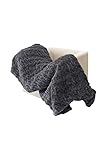 HappyCare Textiles HCT BKT-002 Luxury Quilted Faux Fur Throw Blanket, 50