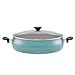 Paula Deen Riverbend Nonstick Dish/Casserole Pan with Lid, 13.75 Inch, Gulf Blue Speckle