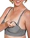 Kindred Bravely Marvella Classic Maternity & Nursing Underwire Free Bra for Breastfeeding (Grey, 38C)