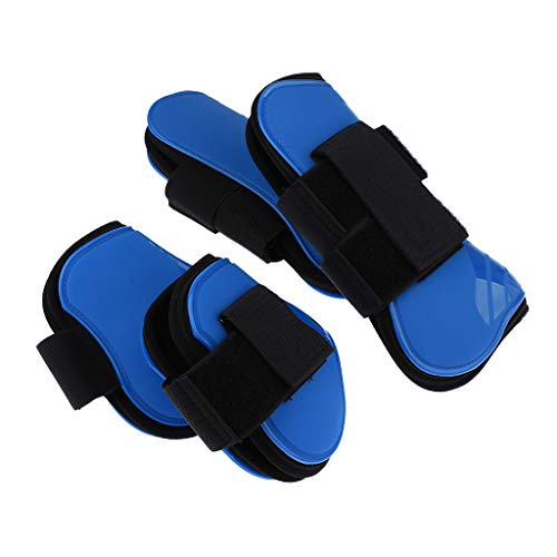 CUTICATE Horse Leg Boots Set of 4, Open Front Fetlock and Tendon Boots for Horses Pony - Impact-Absorbing and Breathable - Royal Blue
