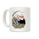 LookHUMAN Skeleton Drinking Wine White 11 Ounce Ceramic Coffee Mug