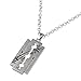 LUREME Vintage Jewelry Silver Tone Blade Pendant Necklace (nl005619)