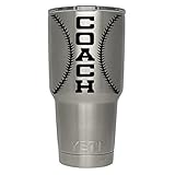 Baseball Softball custom name coach decal for yeti,rtic, ozark tumblers, laptops, car decals