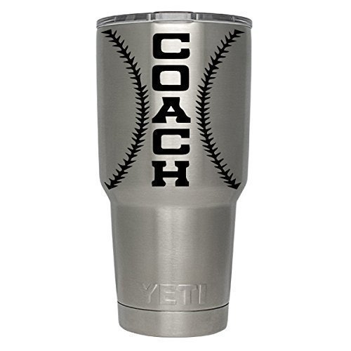 Baseball Softball custom name coach decal for yeti,rtic, ozark tumblers, laptops, car decals