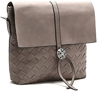 Callibag New Fashion Classy Chic Design Womens Easy Waterproof Shoulder Crossbody Messenger Purse Vintage Bag (9 Beige-Gray)