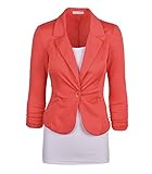 Auliné Collection Women's Casual Work Solid Color Knit Blazer