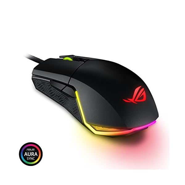 ASUS Optical Gaming Mouse - ROG Pugio | Ergonomic & Truly Ambidextrous PC Gaming Mouse | Configurable & Swappable Side…