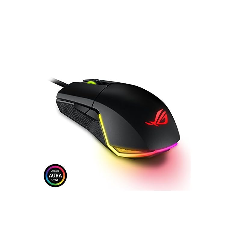 ASUS Optical Gaming Mouse – ROG Pugio | Ergonomic & Truly Ambidextrous PC Gaming Mouse | Configurable & Swappable Side…