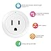 Smart Plug Wifi Outlet Compatible With Alexa,Echo and Google Home,Foreet Round Mini Smart Socket Plug,Remote Control Timing Function On/Off Switch for Appliances,10A,White