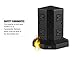 Tower USB Surge Protector Power Strip with 8 AC Outlets and 6 ports USB Chargers Black Jiachan