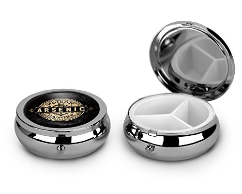 Arsenic Vintage Style Pill Box Case Pillbox Holder Trinket Stash Box Arsenic Vintage Style Medicine Vitamin Pill Organizer Case