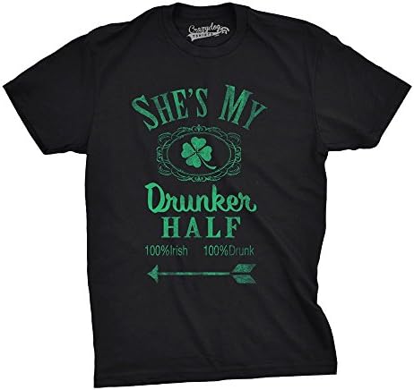 Crazy Dog T-ShirtsFunny St Patricks Day Couple Shirt – His and Hers Matching Shamrock Tee Irish Pub Crawl Party Outfit