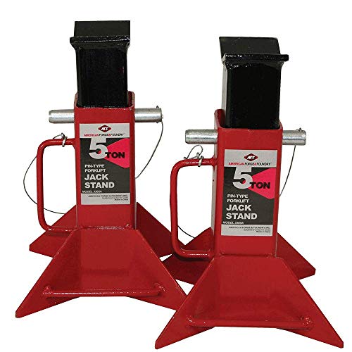 AFF Heavy Duty Pin Type Jack Stands, 5 Ton (10,000 Lbs) Capacity, 1