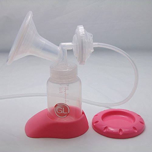 Gland Single Electric Breast Pump Breastfeeding Pump for Nursing Moms BPA Free, Pink, with LCD Display and Compact Design