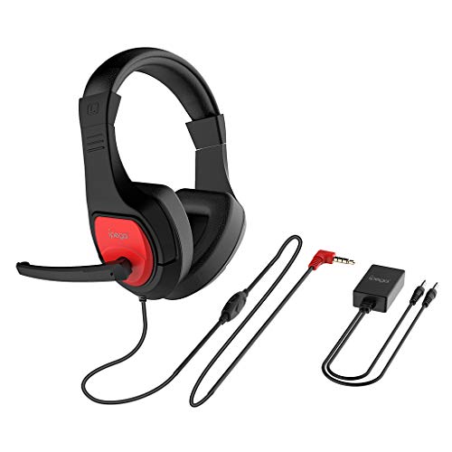 Uplord Head Earpiece,Gaming Headset 3.5mm Wired Bass Stereo Noise Isolation with Mic Audio Converter,High Sensitivity Noise Reduction Microphone