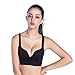 ROPALIA Womens Fitness Yoga Sports Bra Wirefree Seamless Padded Push Up Racerback Top Black XL