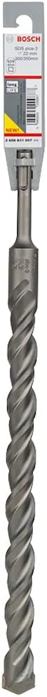 Bosch SDS Plus-3 Hammer Drill Bit 22 mm x 350 mm Grey