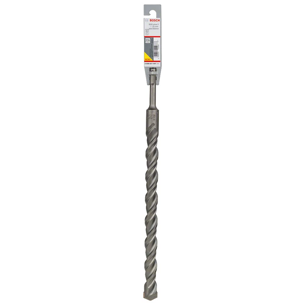 Bosch 2608831057 "SDS Plus-3" Hammer Drill Bit, 0 V, Grey, 22 x 300 x 350 mm