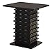 King's Brand Wood Wave Design End Table, Black Finish