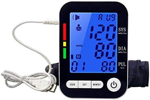 Home Electronic sphygmomanometer 3 Color WHO tip Lithium Battery USB Charging Upper Arm Blood Pressure Monitor