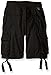 Southpole Big Boys' Jogger Shorts with Cargo Pockets in Basic Solid Colors, Black (New), Medium