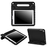 HDE Kids Case for iPad Air 1 and 2 - Shockproof Bumper Kid Friendly Cover w/Adjustable Handle Stand (Black)