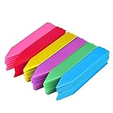 KINGLAKE 150 Pcs 4 Inch Thick Plastic Plant Garden Seed Labels Nursery Garden Plant Tags Nursery Garden Stake Tags 6 Colors