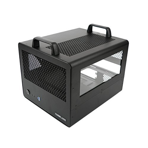 CaseLabs Bullet BH4 mATX Case with Handles and Dual Windows, Black
