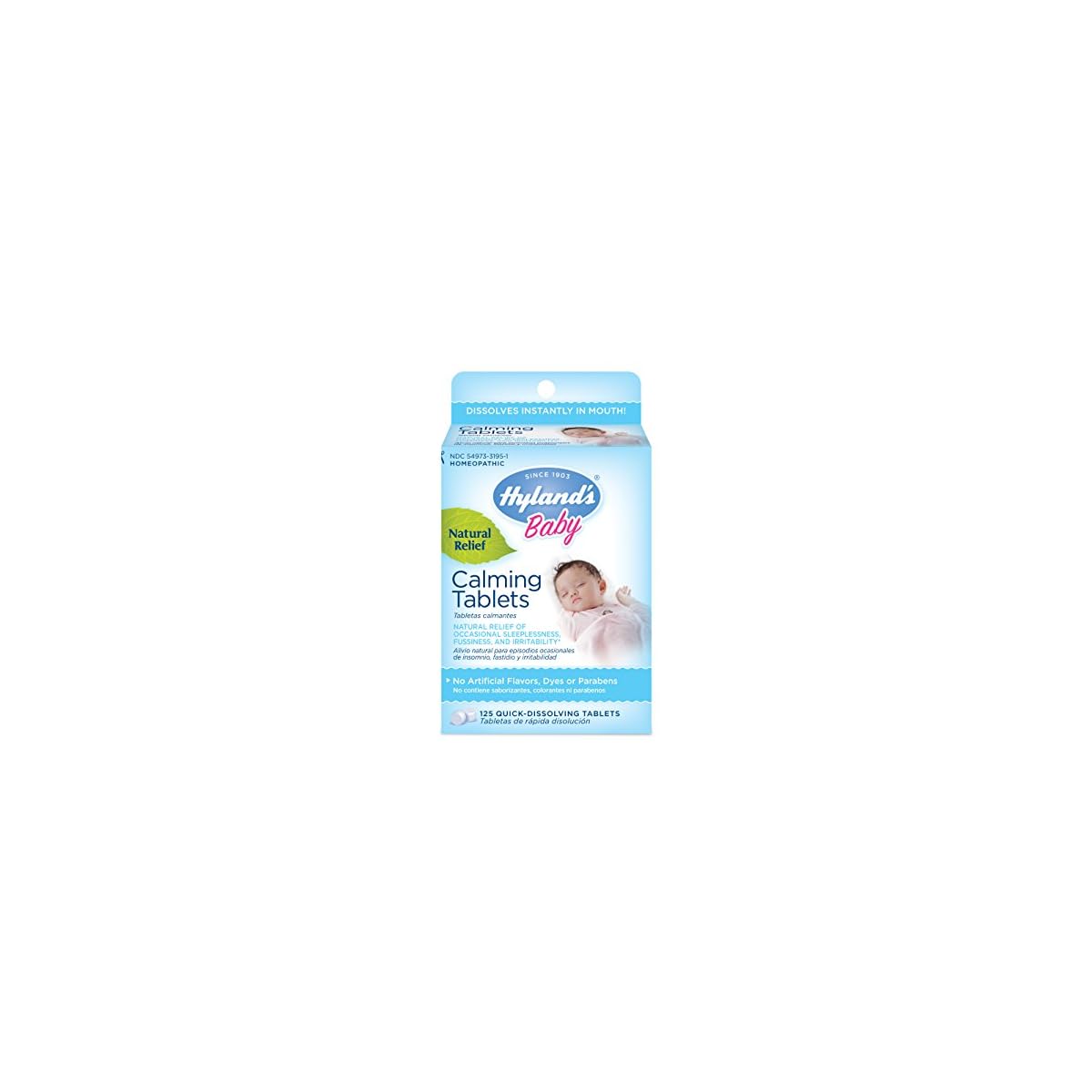 Hyland’s Baby Calming Tablets Natural Symptom Relief Fussy and