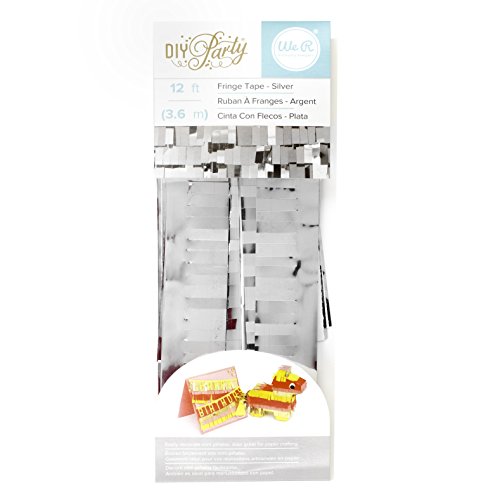 We R Memory Keepers DIY Party Fringe Tape, Silver, 12'