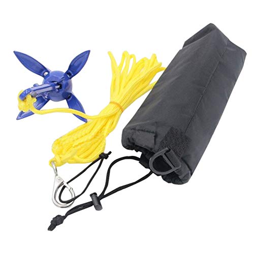 zuoshini Kayak Anchor Kits Folding Grapnel Anchor Carbon Steel for