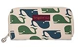 Bungalow360 Vegan Cotton Large Zip-Around Wallet-Whale