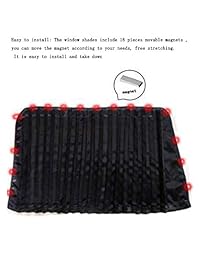 ZATOOTO   Cortinas para ventanas laterales de coche, parasol azul (2 unidades), magnéticas que protegen a tu bebé y a los niños mayores del sol, Negro