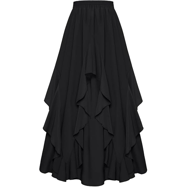 Jupe Médiévale Gothique Steampunk Pour Femme - Taille M - Noire - Neuve Avec étiquettes