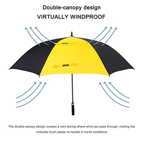 image for G4Free 62 Inch Automatic Open Golf Long Umbrella Extra Large Oversize 