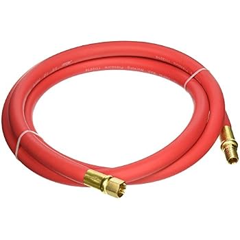 1 2 X 6 Ft Rubber Hose 1 2 Npt Brass Ends 300 Max Psi Milton 2780 6lh Air Leader Hose