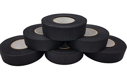 Hs tape black hockey tape - stick tape - 6 rolls - 1 in…