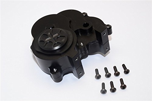 GPM For Gmade Crawler R1 Rock Buggy Upgrade Parts Aluminum Transmission Housing - 1 Set Black